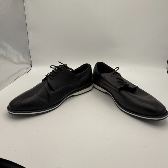 Nine West Mathias Oxford Dress Shoes Mens 8.5 Black Lace Up Business Casual Flat main image 8